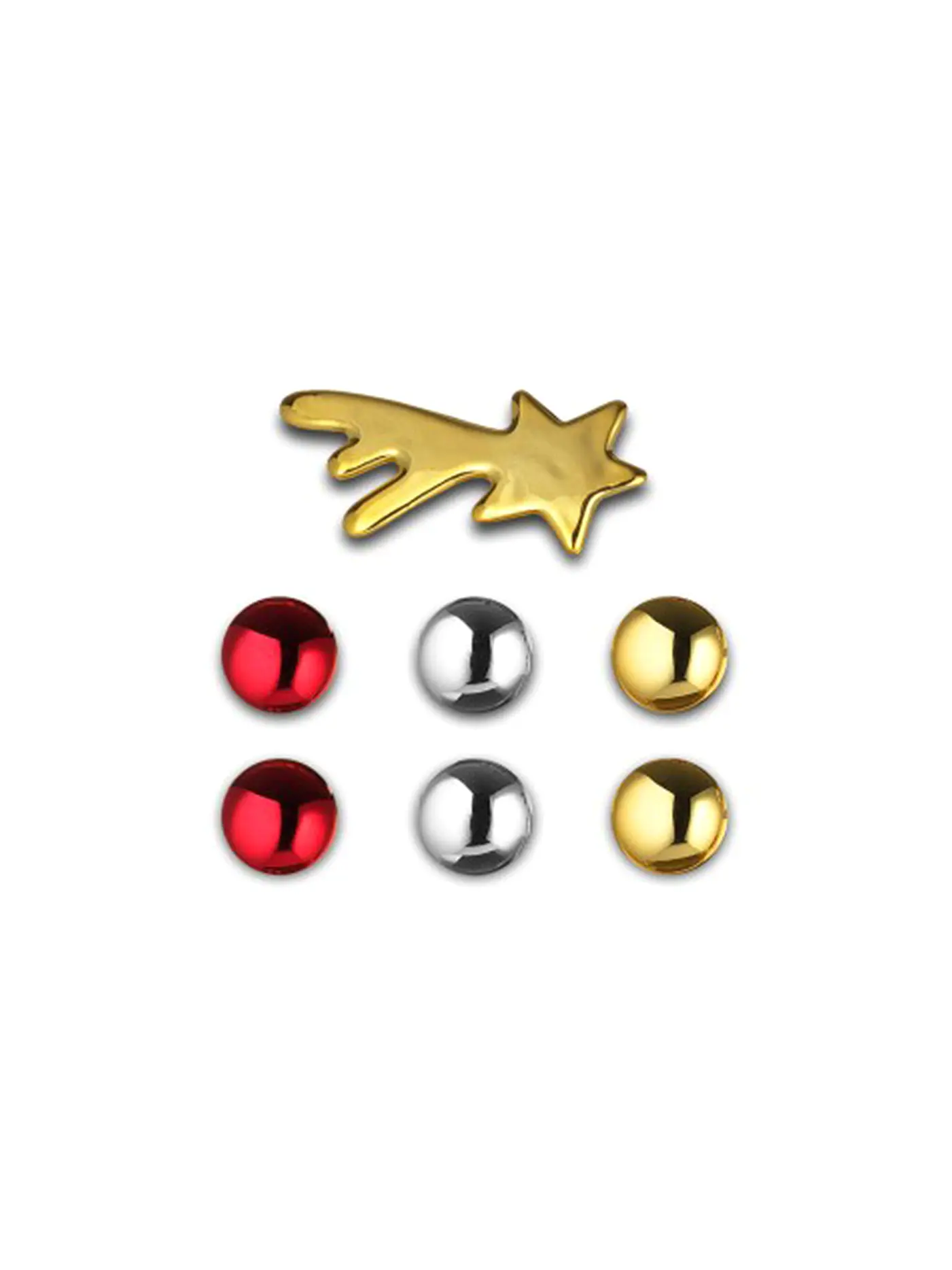 ALESSI | Magnet Set XMAS Gold / Silber / Rot | 